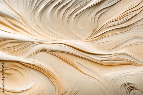 Vanilla Creamscape Wallpaper. Creamy 3D Surface with detailed Texture background, creamy waves, 