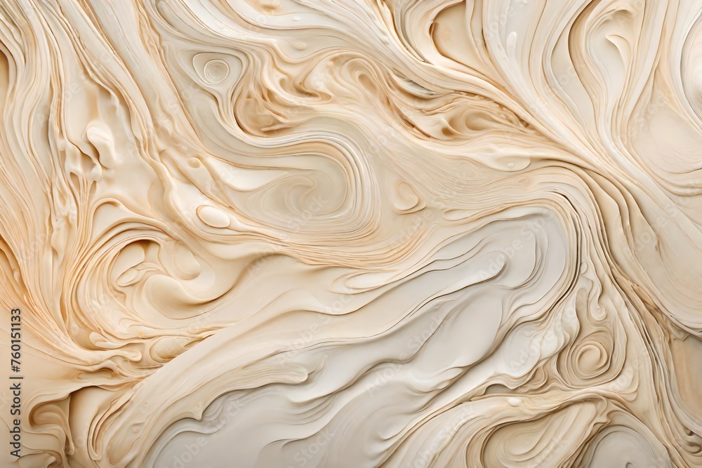 Vanilla Icecream close-up: Creamy 3D Surface with detailed Texture background, creamy waves, 