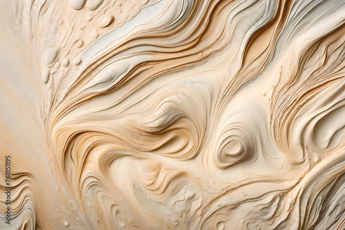 Vanilla icecream close-up: Creamy 3D Surface with Irresistible Texture background, creamy waves,  photo
