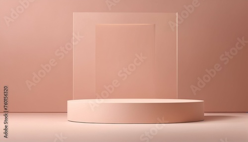 Minimal geometric stage for showcasing products on pastel background