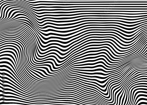 Indie Aesthetic Trippy Wave Pattern, Retro Psychedelic Background