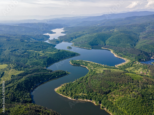 Topolnitsa Reservoir at Sredna Gora Mountain, Bulgaria photo