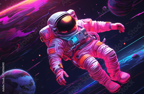 spaceship and astronaut © Image Studio
