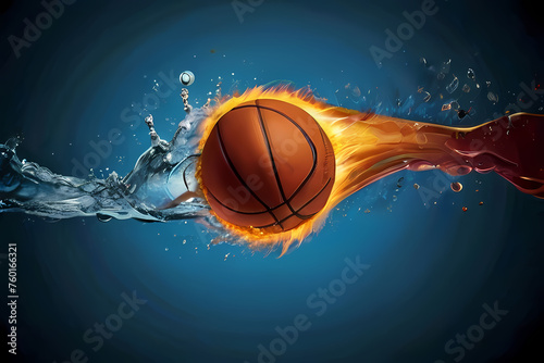 basketball ball in the sky © Image Studio