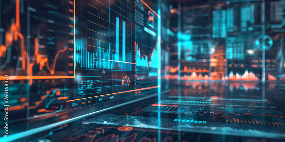 Advanced Command Hub with Hologram Technology and Data Analytics Visualization Advanced Command Hub with Hologram Technology and Data Analytics Visualization