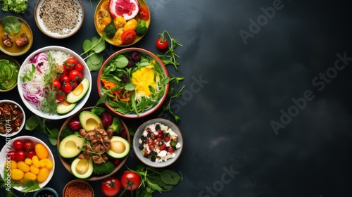 An array of colorful and nutritious meals, perfectly set up for a health-conscious lifestyle