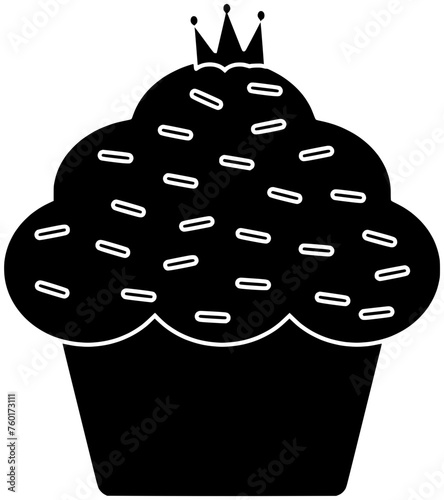 koningsdag illustration muffin silhouette cake logo dutch icon pie outline food holiday cookies holland netherlands orange king celebration national shape crown day festival for vector graphic backgro