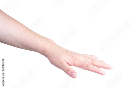 hand on isolated background clipping path © meen_na