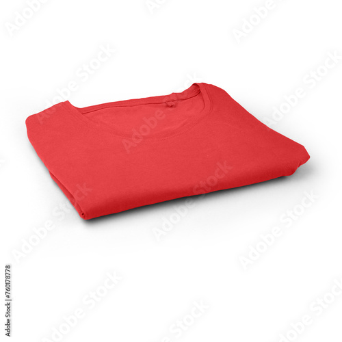 Creative fashionable red t shirt isolated on plain background , suitable for clothing element project.