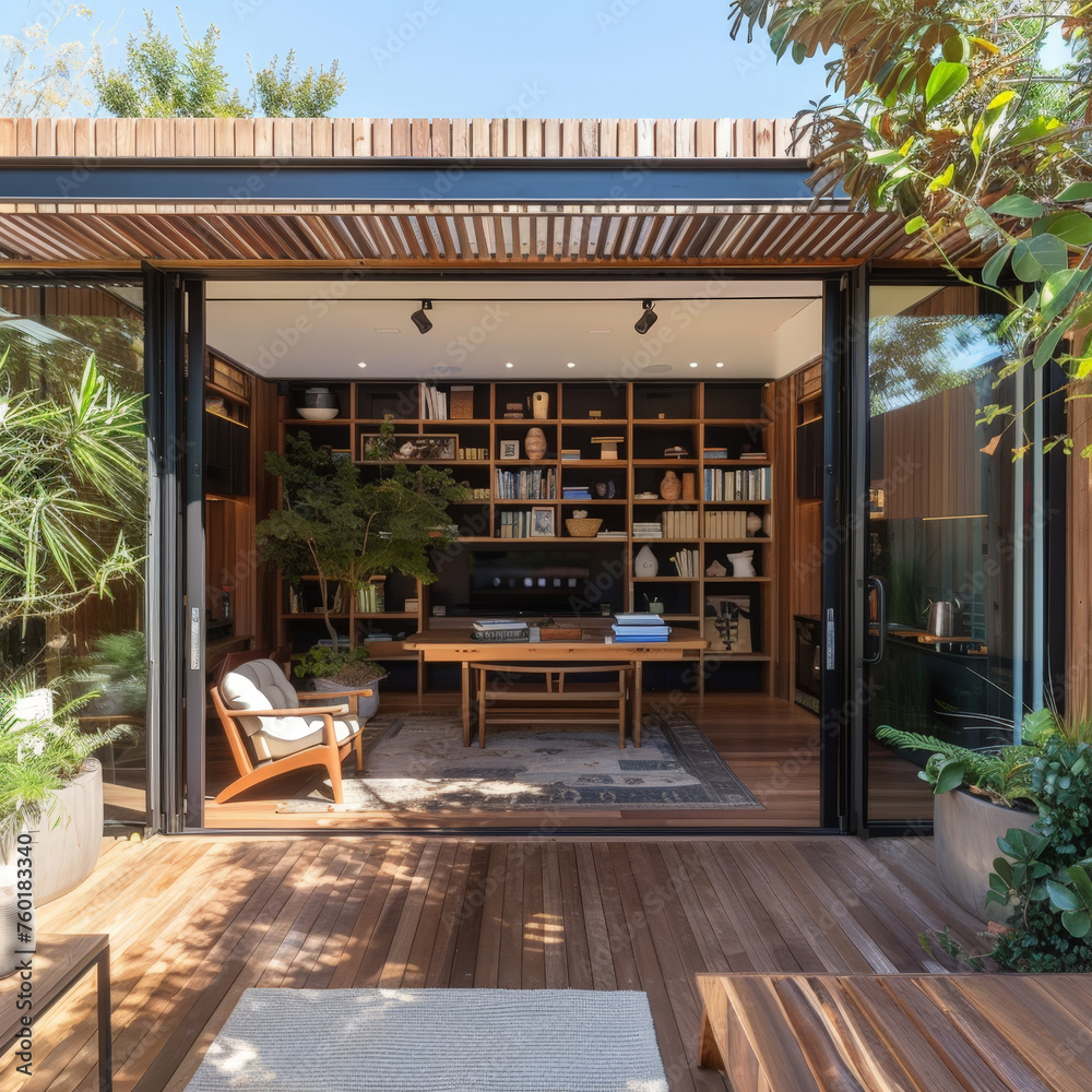 Opening to the Outdoor Workshop through Hardwood Opening to the Outdoor Workshop through Hardwood