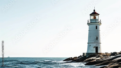 lighthouse on the coast of the sea