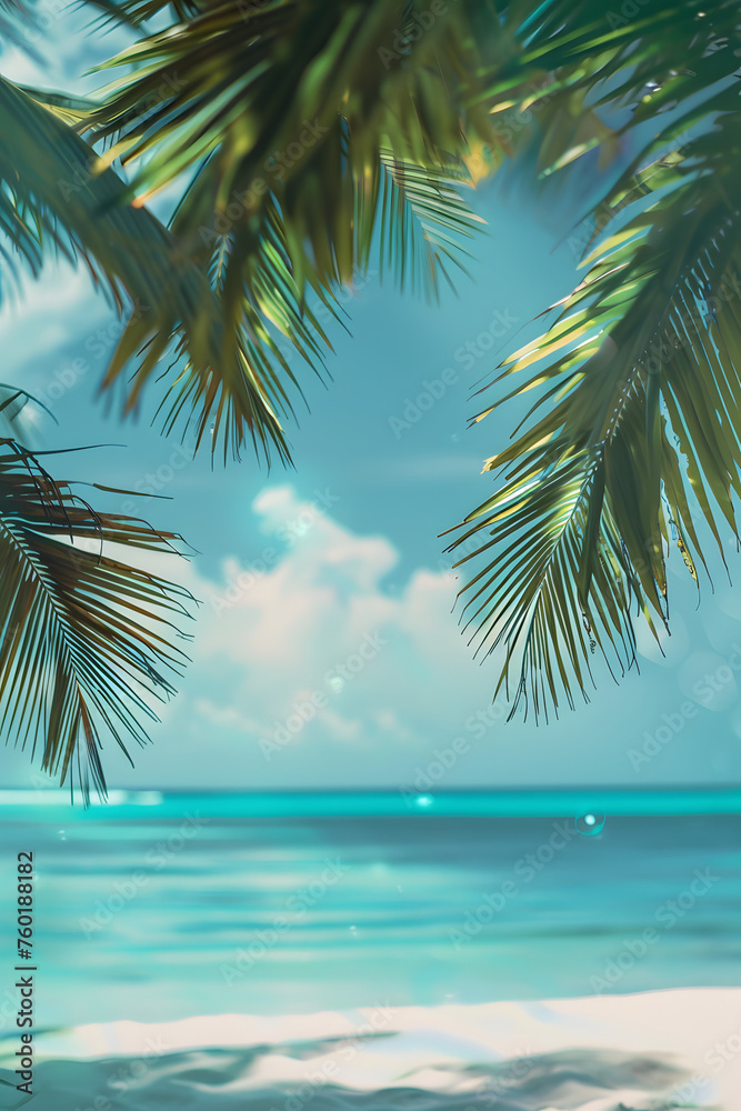 Fototapeta premium Summer time, Vacation background, travel wallpaper, beach and sand wallpaper, relaxation
