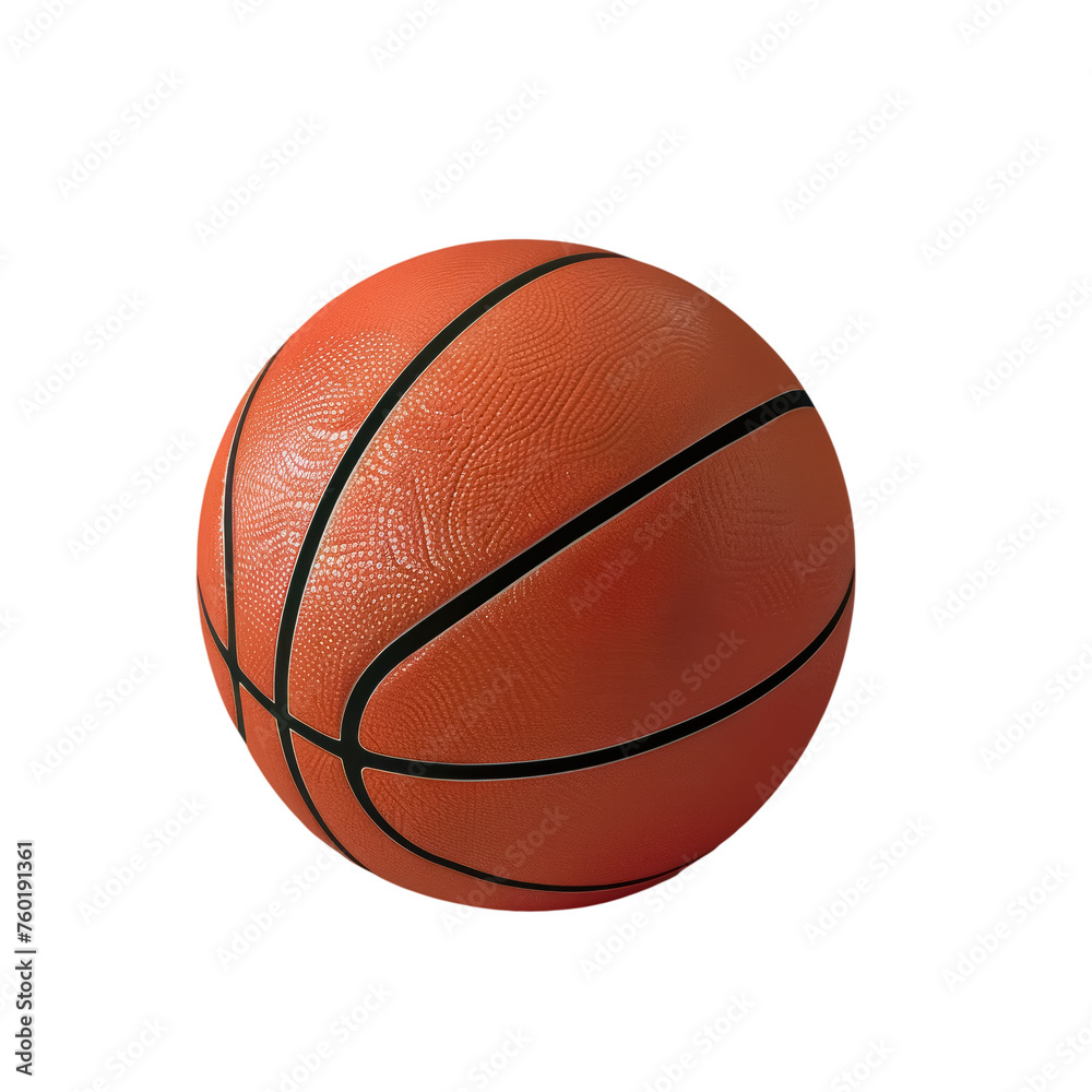 orange basketball isolated on transparent background