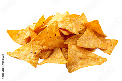 Tasty Nachos Isolated on a Transparent Background.