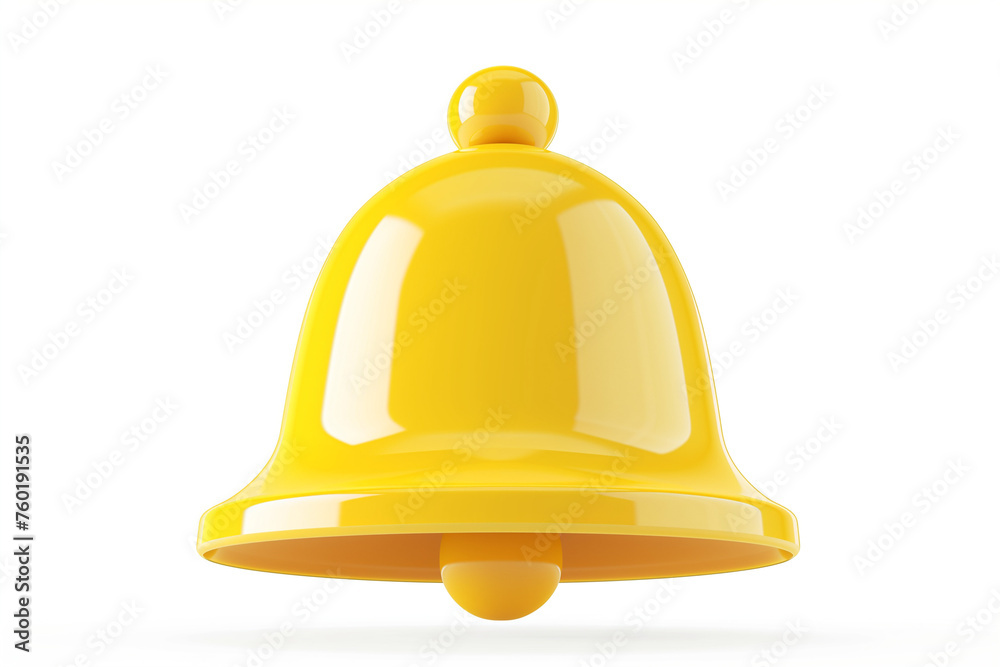 3d notification bell icon isolated on white background. 3d render yellow ringing bell with new notification for social media reminder. Realistic icon - Ai generated 3d notification bell icon isolated on white background. 3d render yellow ringing bell with new notification for social media reminder. Realistic icon - Ai generated