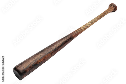 classic wooden baseball bat isolated on transparent background