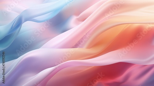 Abstract Multicolored Gradient Background with Waves  Smooth Liquid Shapes in Pastel Colors