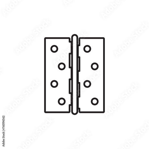 Door hinges icon flat liner illustration on white background..eps