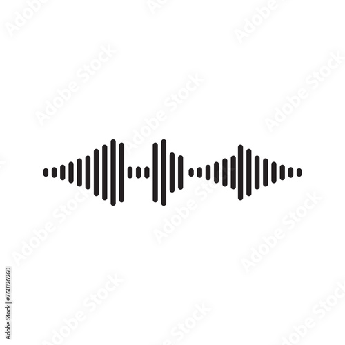 Sound signal icon simple flat trendy style illustration on white background..eps