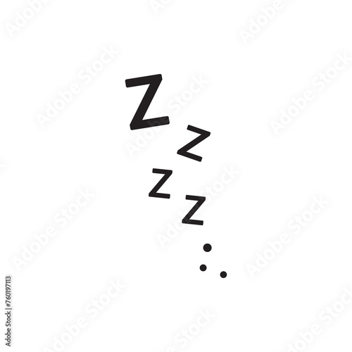 zzz sleep icon, vector flat trendy style illustration on white background..eps