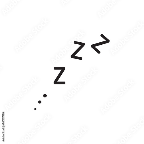 zzz sleep flat vector illustration on white background..eps