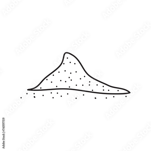 A pile of sand simple flat vector illustration on white background..eps