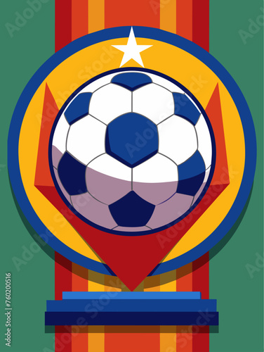 A soccer ball rests on a lush green field, ready for action.