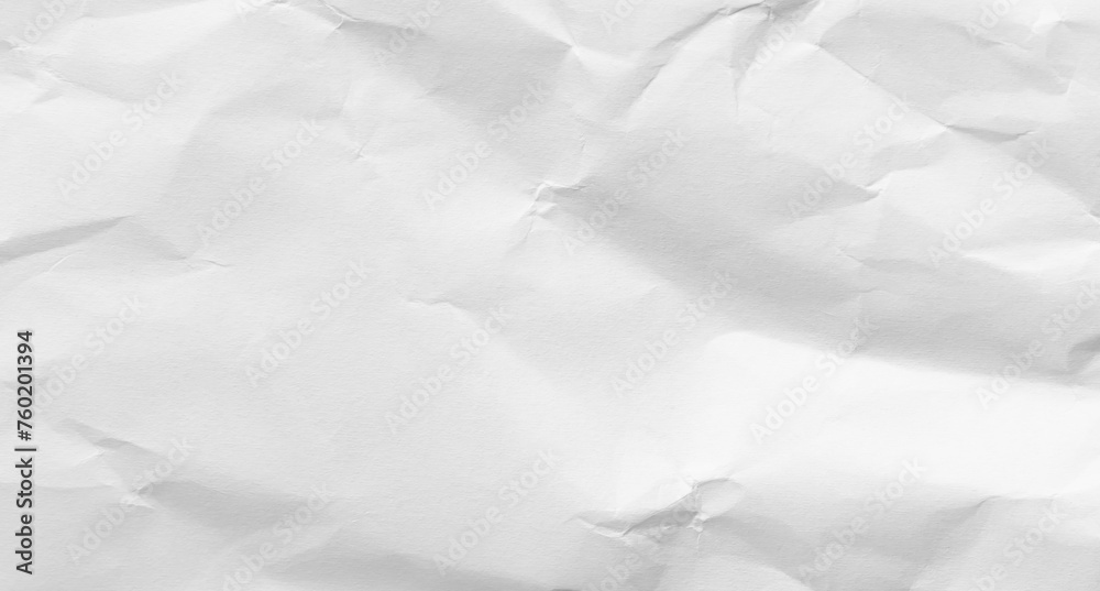 Fototapeta premium Paper White Crumpled Background Old Vintage Letter Grey Wrinkle Sheet Dirty Crease Page Design Letter Torn Parchment Craft Grunge Kraft Pattern Rough Canvas Brown Page Aged Texture Mockup Cardboard.