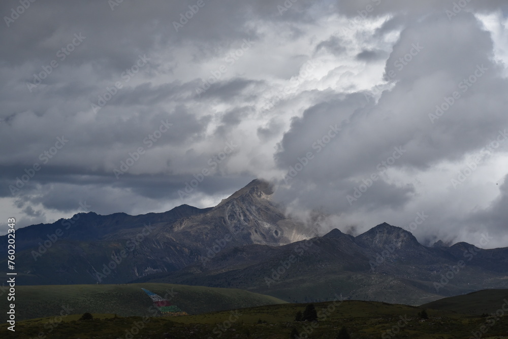 clouds over the mountains, mountains and clouds, West Sichuan highlands, China clouds over the mountains, mountains and clouds, West Sichuan highlands, China