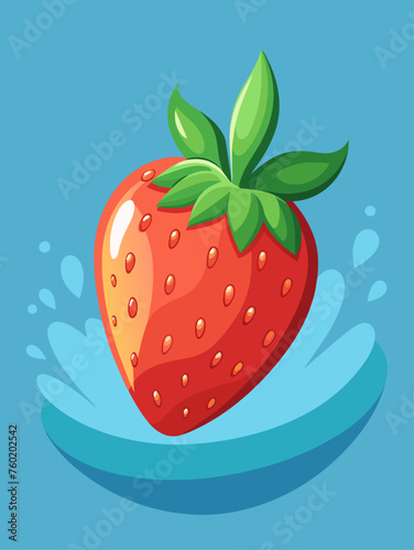 A refreshing strawberry water background with a vibrant red hue.
