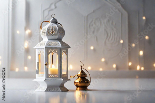 White vintage islamic lantern decoration