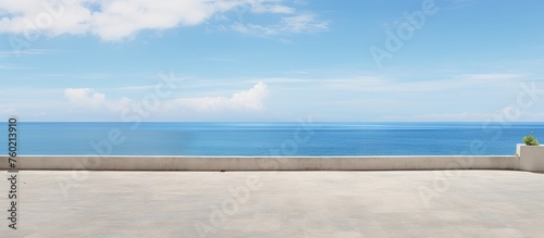 Serenity Overlooking the Vast Ocean: Luxurious Deck with Panoramic Sea View