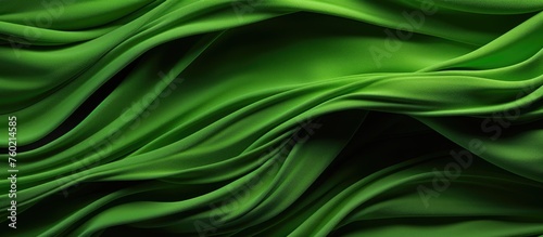 Elegant Green Silk Fabric Background with Luxurious Textured Detail for Design Inspiration