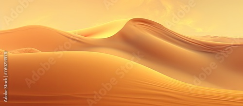 Man Trekking Across Vast Desert Dunes in Arid Wilderness Landscape Adventure © Ilgun