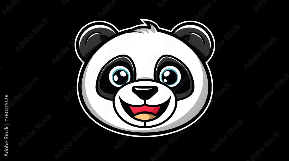 panda samurai mascot esport logo design
