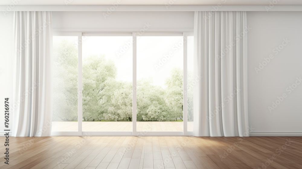 Minimalist Wooden Room with Blank Walls, Perfect for Interior Design Concepts Minimalist Wooden Room with Blank Walls, Perfect for Interior Design Concepts
