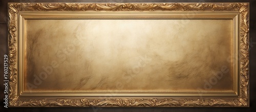 Elegant Golden Frame with Intricate Details on a Dark Background for Luxurious Design Projects