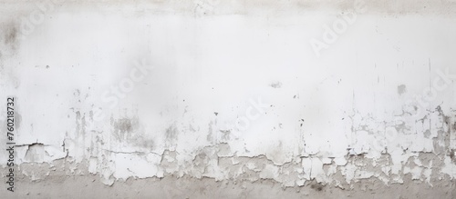 Textured White Wall with Peeling Paint and Black and White Patterns for Urban Grunge Background