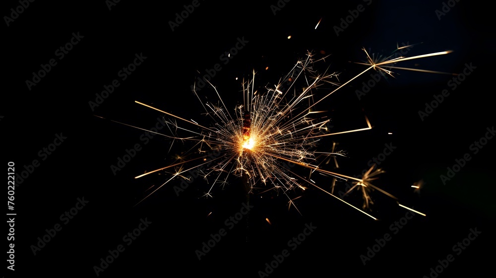 Macro of a fireworks sparkler on a simple clean background Macro of a fireworks sparkler on a simple clean background