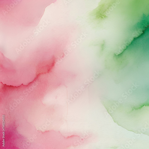 green and pink watercolor background