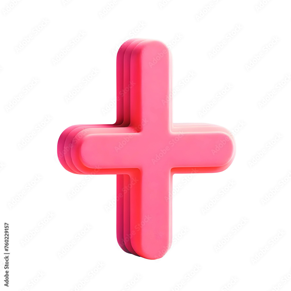 Obraz premium plus sign isolated on white background
