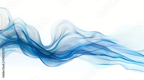 Wallpaper Mural Abstract blue smooth wave on a white background. Dynamic sound wave. Design element. Torontodigital.ca