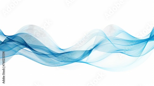 Wallpaper Mural Abstract blue smooth wave on a white background. Dynamic sound wave. Design element. Torontodigital.ca