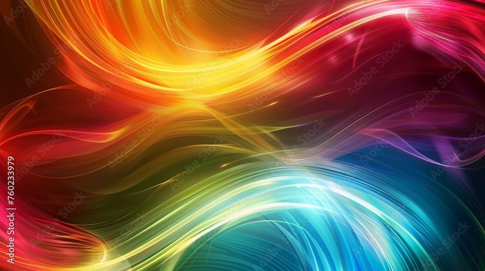Obraz premium Colorful smooth twist light lines .
