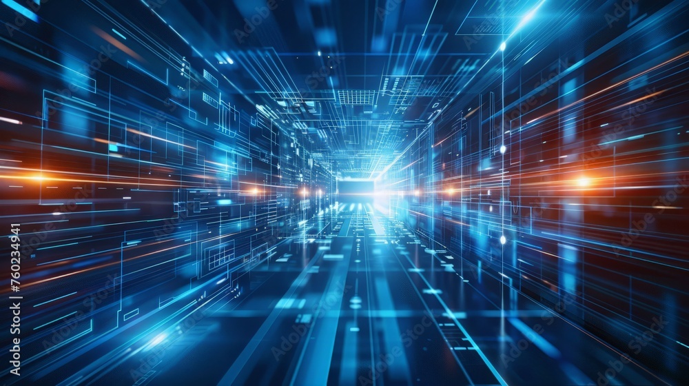 Virtual technology background. Raster version. Virtual technology background. Raster version.