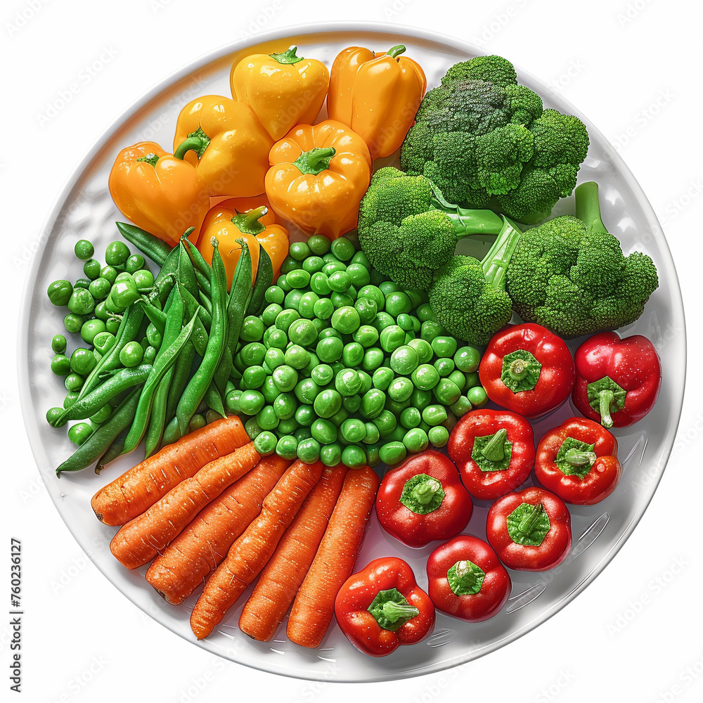 Plate of vegetables carrots Plate of vegetables carrots