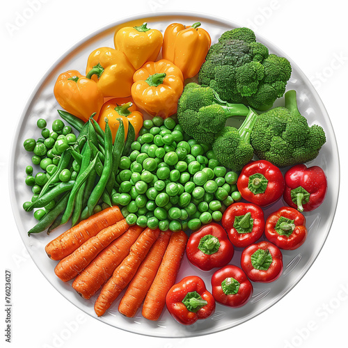 Plate of vegetables carrots
