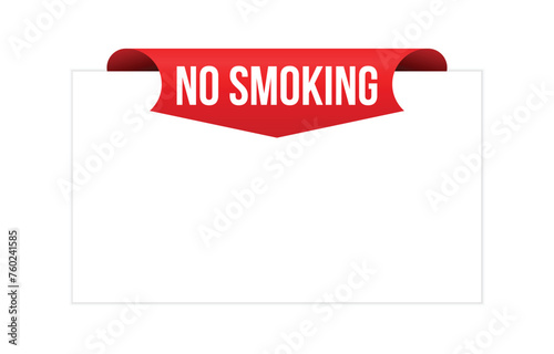no smoking Vector banner ribbon design
