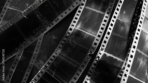 Vintage Film Strips in Monochrome
