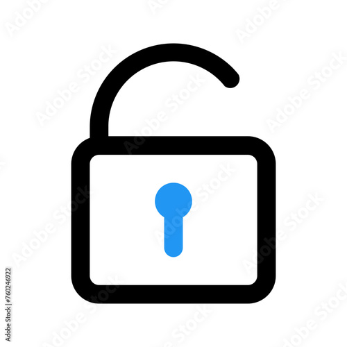 unlock line color icon